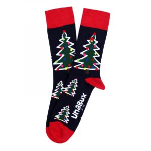 Weihnachtssocken mit neonfarbenen Weihnachtsbaum